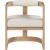Manchester Faux Leather Dining Chair with Solid Wood Natural Frame