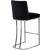 Heidi Velvet Counter Stool with Polished Chrome Metal Frame