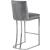 Heidi Velvet Counter Stool with Polished Metal Frame