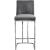 Heidi Velvet Counter Stool with Polished Chrome Metal Frame
