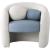 Acadia Boucle Fabric & Faux Leather Accent Chair