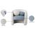 Acadia Boucle Fabric & Faux Leather Accent Chair