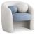 Acadia Boucle Fabric & Faux Leather Accent Chair