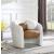 Acadia Boucle Fabric & Faux Leather Accent Chair