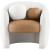 Acadia Boucle Fabric & Faux Leather Accent Chair