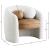 Acadia Boucle Fabric & Faux Leather Accent Chair