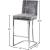 Heidi Velvet Counter Stool with Polished Metal Frame