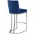Heidi Velvet Counter Stool with Polished Chrome Metal Frame