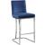 Heidi Velvet Counter Stool with Polished Chrome Metal Frame