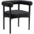 Hyatt Boucle Fabric Dining Chair with Solid Wood Black Frame