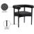 Hyatt Boucle Fabric Dining Chair with Solid Wood Black Frame