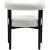 Hyatt Boucle Fabric Dining Chair with Solid Wood Black Frame