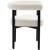 Hyatt Boucle Fabric Dining Chair with Solid Wood Black Frame