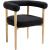 Hyatt Boucle Fabric Dining Chair with Solid Wood Natural Frame