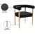 Hyatt Boucle Fabric Dining Chair with Solid Wood Natural Frame