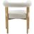 Hyatt Boucle Fabric Dining Chair with Solid Wood Natural Frame