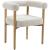 Hyatt Boucle Fabric Dining Chair with Solid Wood Natural Frame