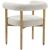 Hyatt Boucle Fabric Dining Chair with Solid Wood Natural Frame