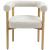 Hyatt Boucle Fabric Dining Chair with Solid Wood Natural Frame