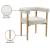Hyatt Boucle Fabric Dining Chair with Solid Wood Natural Frame