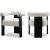Barrel Boucle Fabric Dining Chair with Solid Wood Black Frame