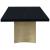 Immerse Extendable Rectangular Lacquer Dining Table with Brushed Gold Stainless Steel Base