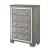 Antares Wood/Mirror Chest w/5 Drawers