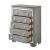 Antares Fabric/Wood Panel Bedroom Set w/LED Headboard