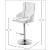 Claude Velvet Adjustable Stool with Chrome Base