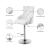 Claude Velvet Adjustable Stool with Chrome Base