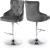 Claude Velvet Adjustable Stool with Chrome Base