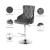 Claude Velvet Adjustable Stool with Chrome Base