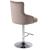Claude Velvet Adjustable Stool with Chrome Base