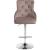 Claude Velvet Adjustable Stool with Chrome Base