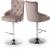 Claude Velvet Adjustable Stool with Chrome Base