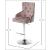 Claude Velvet Adjustable Stool with Chrome Base