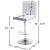 Joel Velvet Adjustable Stool with Chrome Base