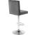 Joel Velvet Adjustable Stool with Chrome Base