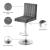 Joel Velvet Adjustable Stool with Chrome Base