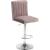 Joel Velvet Adjustable Stool with Chrome Base