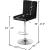 Joel Velvet Adjustable Stool with Chrome Base