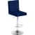 Joel Velvet Adjustable Stool with Chrome Base