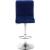 Joel Velvet Adjustable Stool with Chrome Base