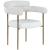 Blake Boucle Fabric & Faux Leather Dining Chair with Brushed Brass Base