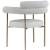 Blake Boucle Fabric & Faux Leather Dining Chair with Brushed Brass Base