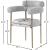 Blake Boucle Fabric & Faux Leather Dining Chair with Brushed Brass Base