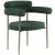 Blake Boucle Fabric Dining Chair with Brushed Brass Base
