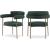 Blake Boucle Fabric Dining Chair with Brushed Brass Base