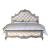 Esteban Fabric/Wood Tufted Panel Bed, Queen Size