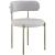 Beacon Faux Leather & Boucle Fabric Dining Chair with Brushed Brass Metal Frame